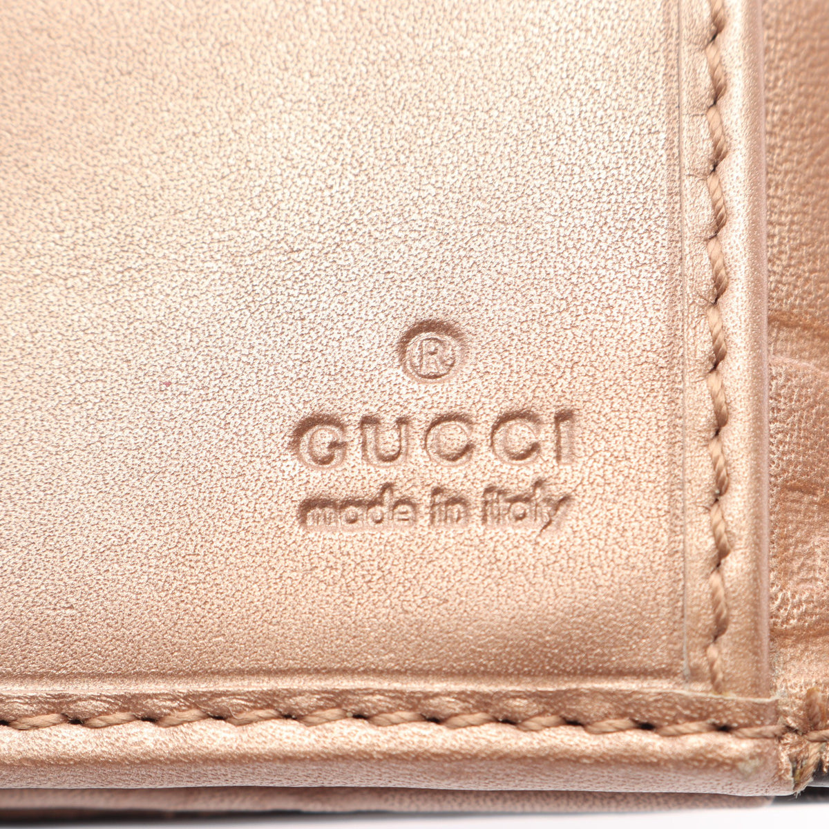 グッチシマ ラブリーハート 二つ折り長財布 Wホック財布 レザー ピンクベージュ グッチ 財布・小物 GUCCI