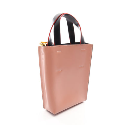 MUSEO NANO ミュゼオ ナノ 2WAY ハンドバッグ レザー ライトベージュ マルチカラー マルニ バッグ MARNI