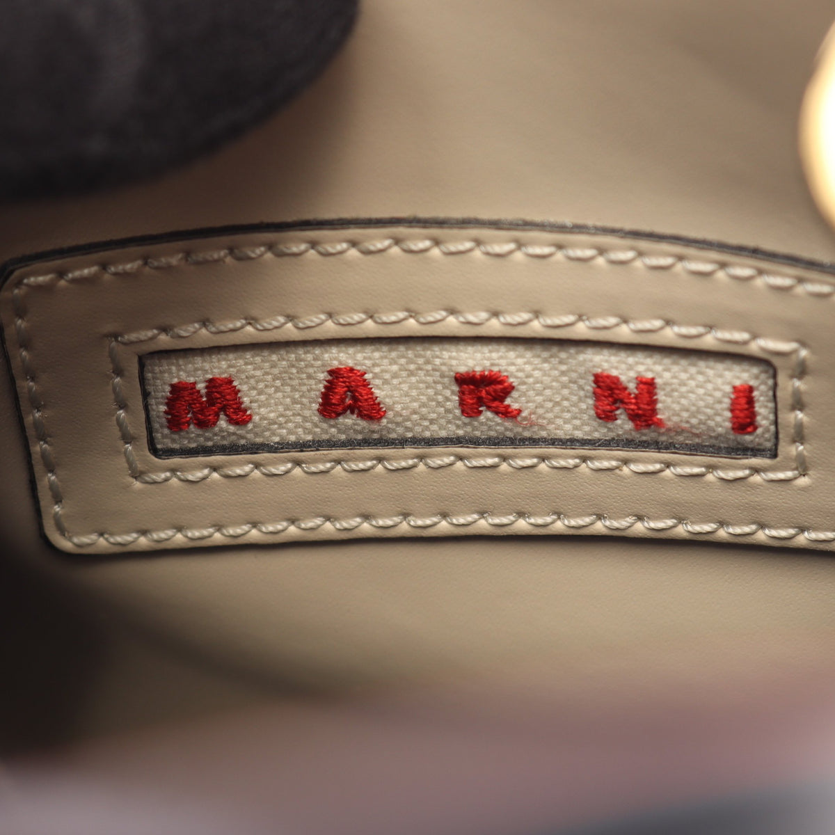MUSEO NANO ミュゼオ ナノ 2WAY ハンドバッグ レザー ライトベージュ マルチカラー マルニ バッグ MARNI