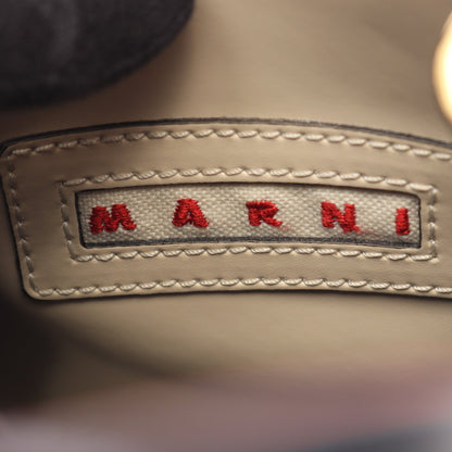 MUSEO NANO ミュゼオ ナノ 2WAY ハンドバッグ レザー ライトベージュ マルチカラー マルニ バッグ MARNI