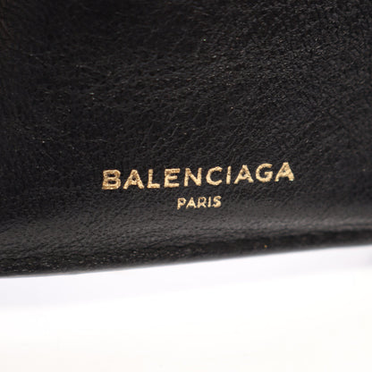 ペーパーミニウォレット 三つ折り財布 レザー ブラック ホワイト バレンシアガ 財布・小物 BALENCIAGA