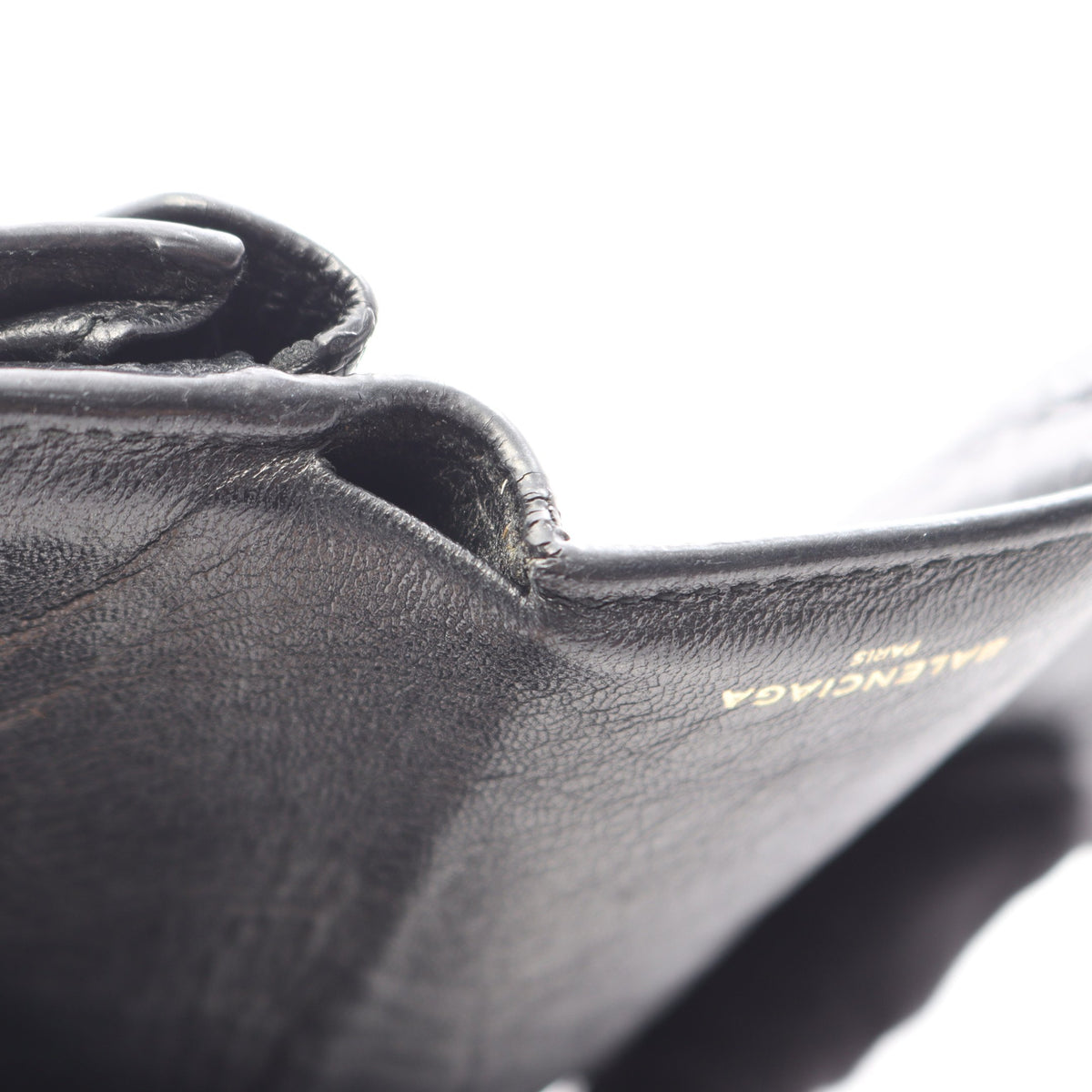ペーパーミニウォレット 三つ折り財布 レザー ブラック ホワイト バレンシアガ 財布・小物 BALENCIAGA