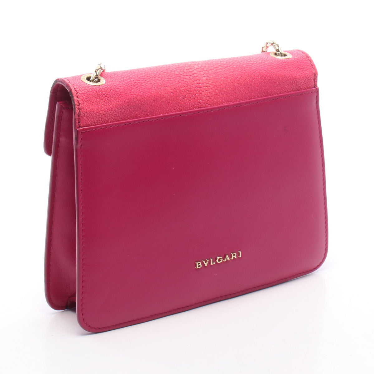 セルペンティ フォーエバー チェーンショルダーバッグ ガルーシャ レザー ピンク ピンクパープル ブルガリ バッグ BVLGARI