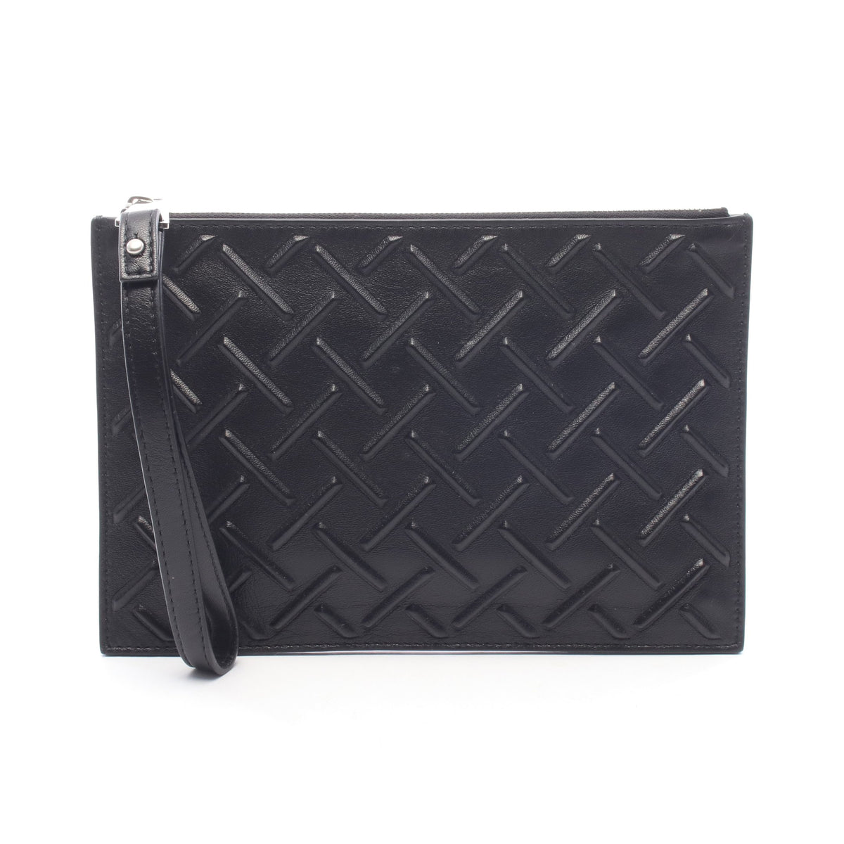 ナッパグラフィック イントレチャート クラッチバッグ レザー ブラック ボッテガヴェネタ バッグ BOTTEGA VENETA