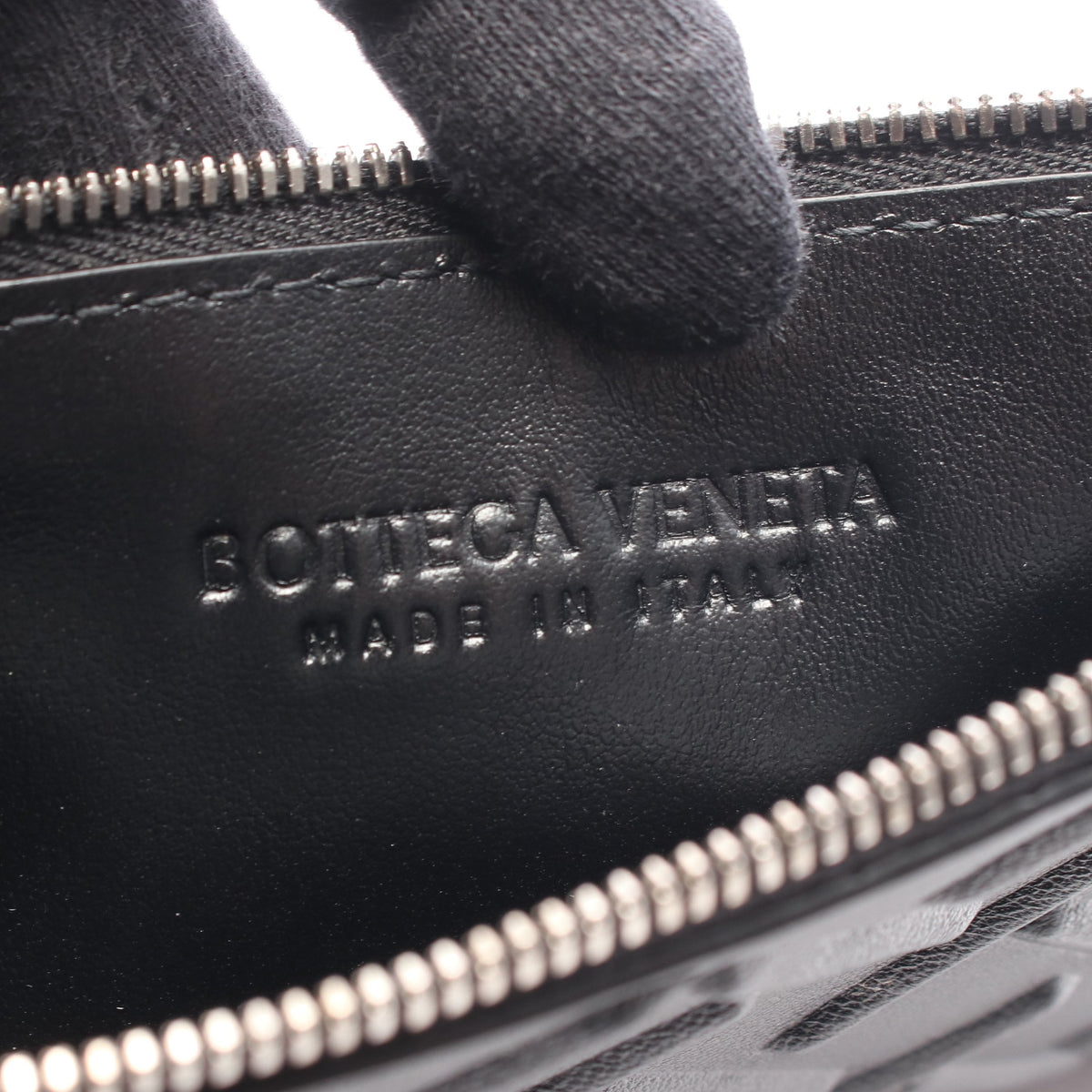 ナッパグラフィック イントレチャート クラッチバッグ レザー ブラック ボッテガヴェネタ バッグ BOTTEGA VENETA