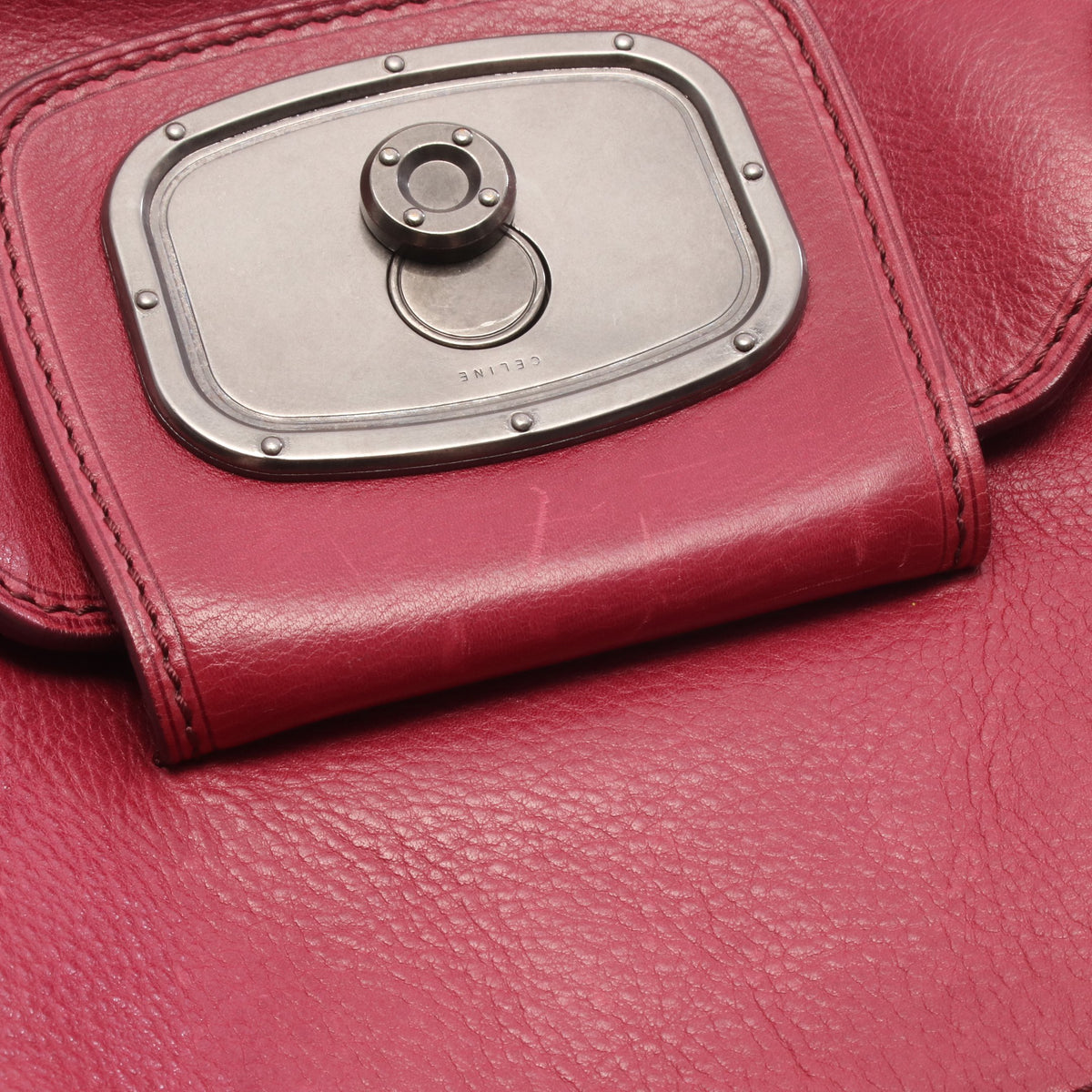 ショルダーバッグ レザー ピンクレッド セリーヌ バッグ CELINE