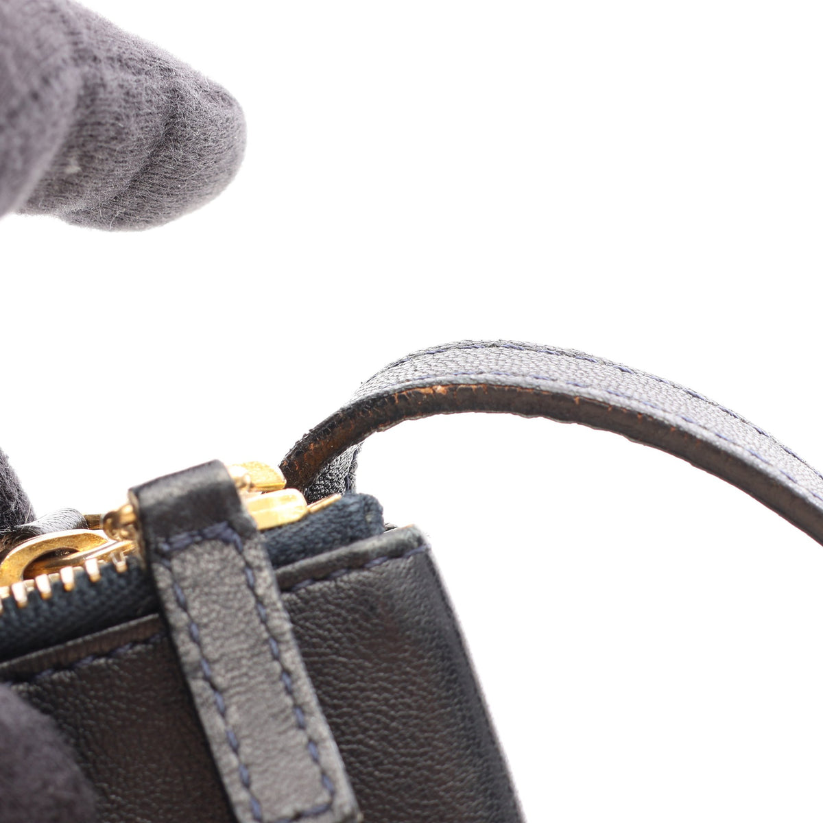 TRIO SMALL トリオ スモール ショルダーバッグ レザー ブラック セリーヌ バッグ CELINE