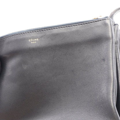 TRIO SMALL トリオ スモール ショルダーバッグ レザー ブラック セリーヌ バッグ CELINE