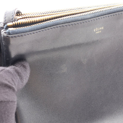 TRIO SMALL トリオ スモール ショルダーバッグ レザー ブラック セリーヌ バッグ CELINE