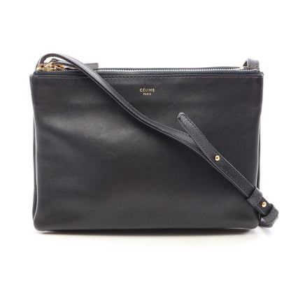 TRIO SMALL トリオ スモール ショルダーバッグ レザー ブラック セリーヌ バッグ CELINE