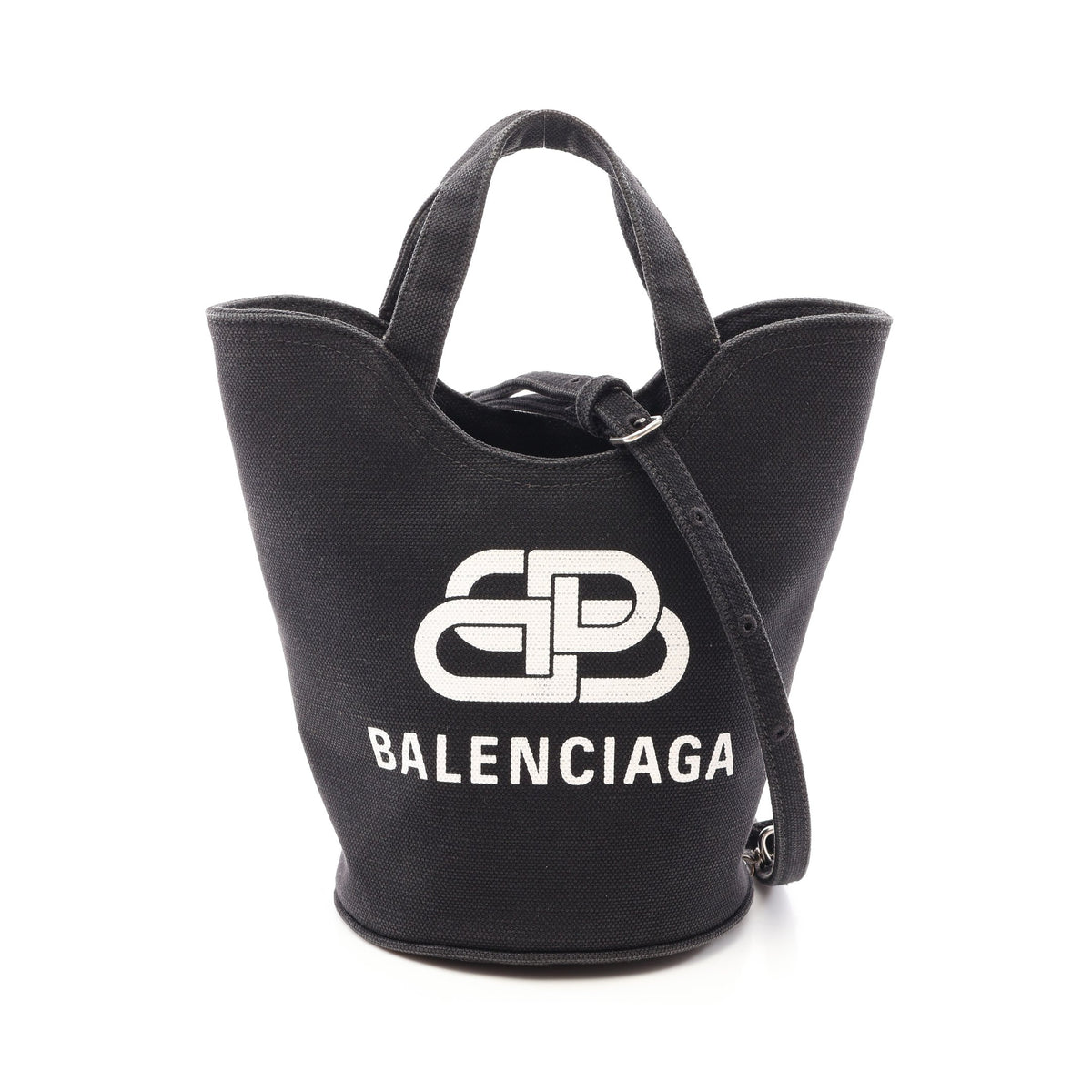 Wave XS 2WAY ハンドバッグ キャンバス ブラック バレンシアガ バッグ BALENCIAGA