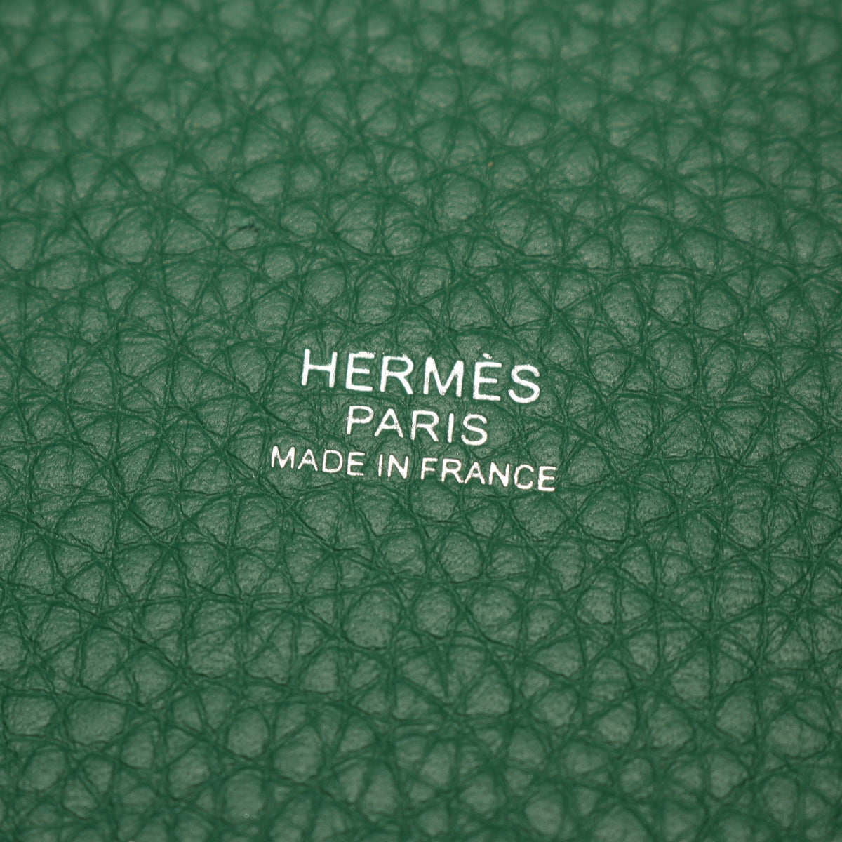 ピコタンロックMM ハンドバッグ トリヨンクレマンス グリーン シルバー金具 W刻印 エルメス バッグ HERMES