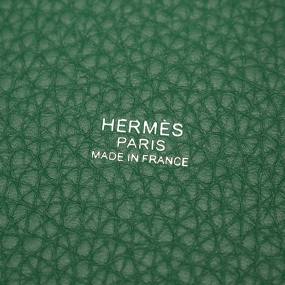 ピコタンロックMM ハンドバッグ トリヨンクレマンス グリーン シルバー金具 W刻印 エルメス バッグ HERMES