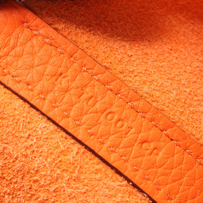 ピコタンロックMM オレンジミニアン ハンドバッグ トリヨンクレマンス オレンジ シルバー金具 K刻印 エルメス バッグ HERMES