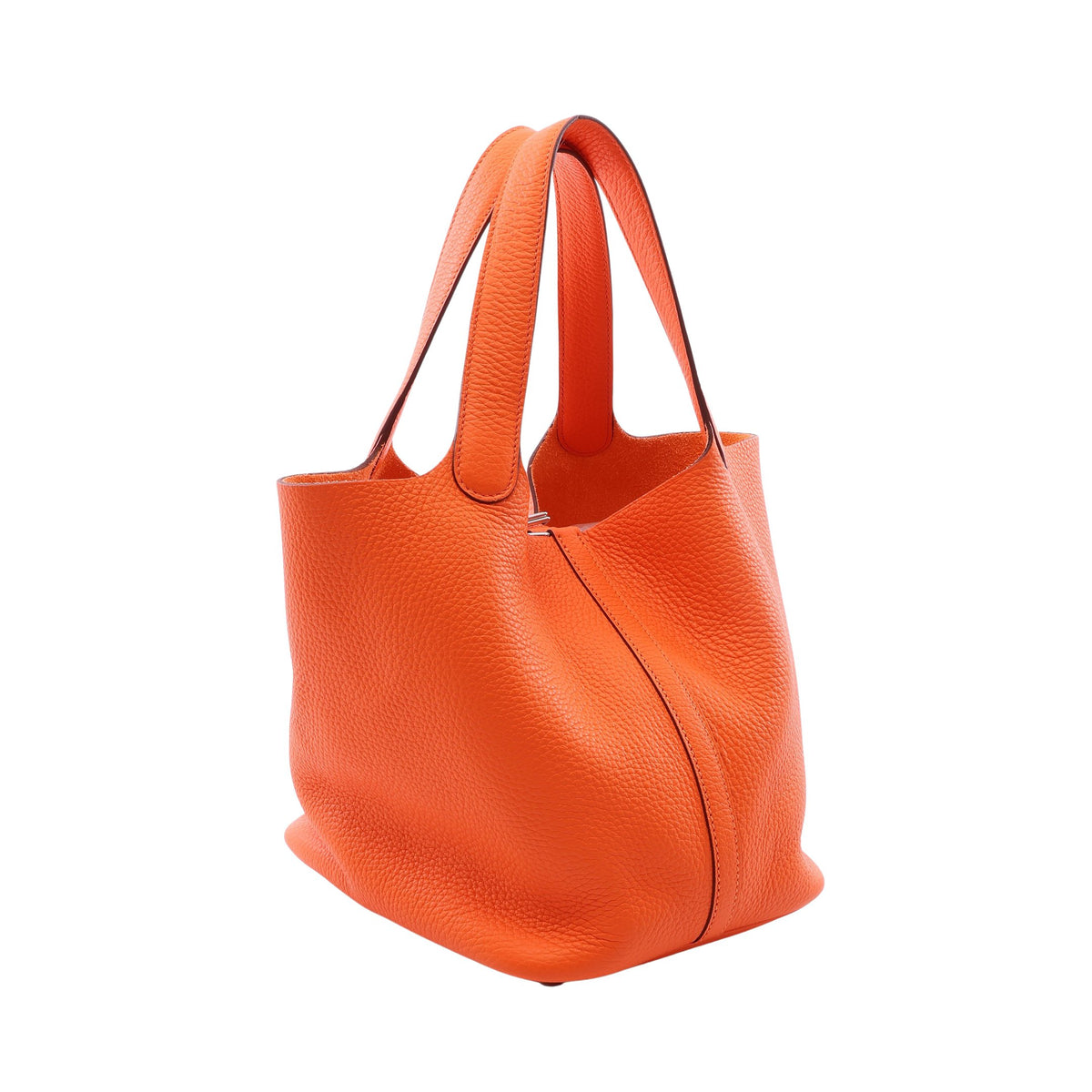 ピコタンロックMM オレンジミニアン ハンドバッグ トリヨンクレマンス オレンジ シルバー金具 K刻印 エルメス バッグ HERMES
