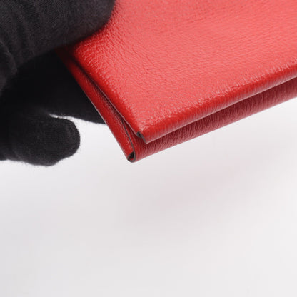 カルヴィデュオ ルージュラデュー コインケース シェーブル レッド シルバー金具 G刻印 エルメス