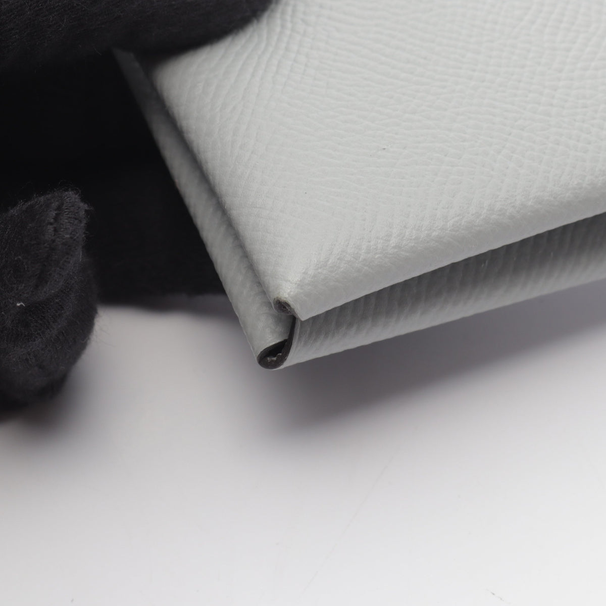 カルヴィ ブルーグラシエ コインケース ヴォーエプソン グレー シルバー金具 X刻印 エルメス