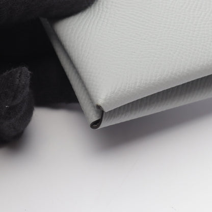 カルヴィ ブルーグラシエ コインケース ヴォーエプソン グレー シルバー金具 X刻印 エルメス