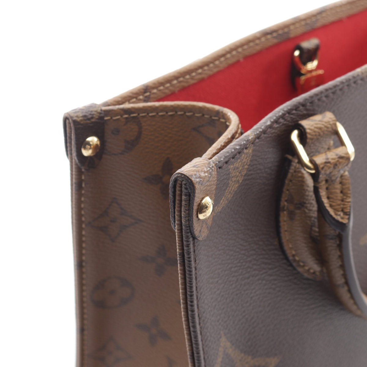 オンザゴーPM モノグラムジャイアント リバース 2WAY ハンドバッグ PVC ブラウン ベージュ ルイヴィトン バッグ LOUIS VUITTON