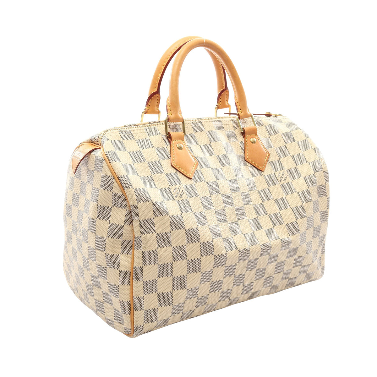 スピーディ バンドリエール 30 ダミエアズール ハンドバッグ PVC レザー ホワイト ルイヴィトン バッグ LOUIS VUITTON