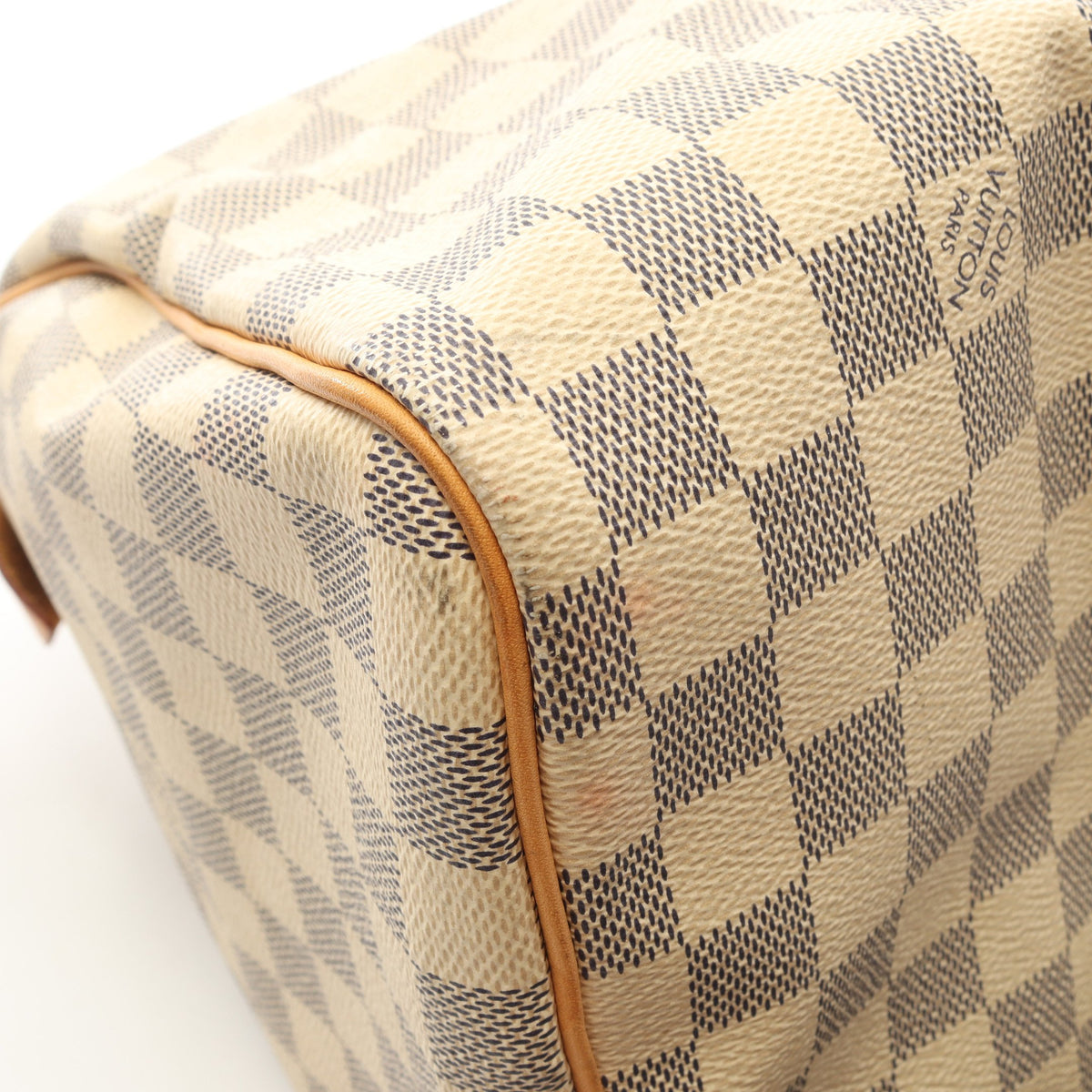 スピーディ バンドリエール 30 ダミエアズール ハンドバッグ PVC レザー ホワイト ルイヴィトン バッグ LOUIS VUITTON