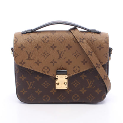 ポシェット メティス MM モノグラムリバース 2WAY ハンドバッグ PVC レザー ブラウン ブラック ルイヴィトン バッグ LOUIS VUITTON
