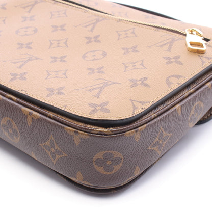 ポシェット メティス MM モノグラムリバース 2WAY ハンドバッグ PVC レザー ブラウン ブラック ルイヴィトン バッグ LOUIS VUITTON