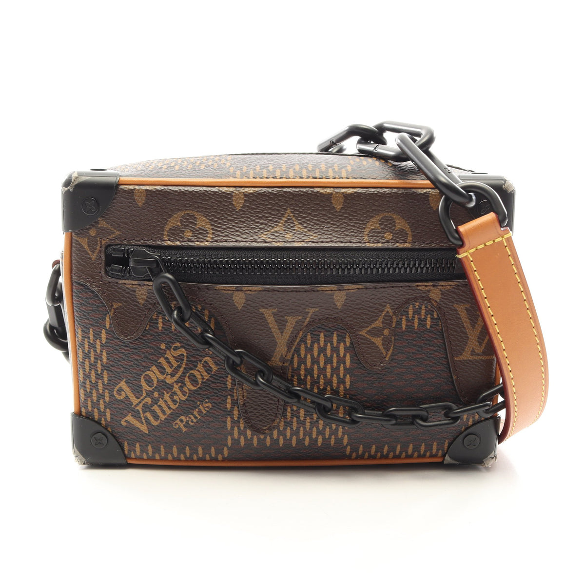LOUIS VUITTON × NIGO ミニ ソフトトランク ダミエジャイアント ショルダーバッグ PVC レザー ブラウン ルイヴィトン