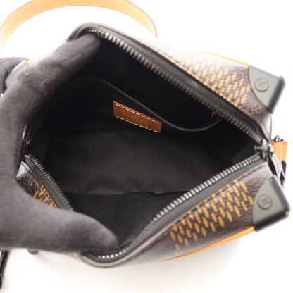 LOUIS VUITTON × NIGO ミニ ソフトトランク ダミエジャイアント ショルダーバッグ PVC レザー ブラウン ルイヴィトン
