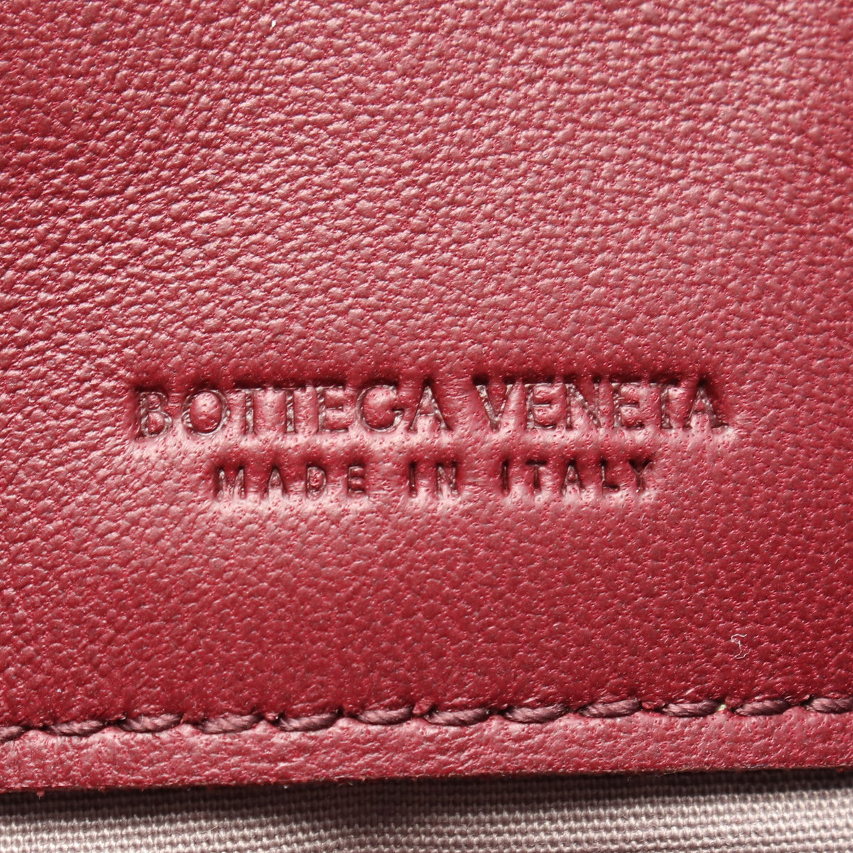 イントレチャート クラッチバッグ ラムスキン ボルドー ボッテガヴェネタ バッグ BOTTEGA VENETA