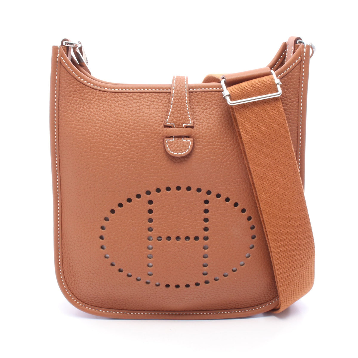 エヴリン23 ゴールド ショルダーバッグ トリヨンクレマンス ブラウン シルバー金具 K刻印 エルメス バッグ HERMES