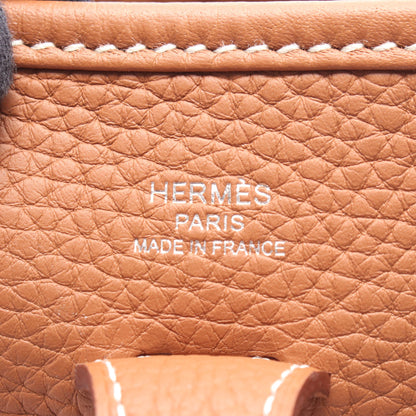 エヴリン23 ゴールド ショルダーバッグ トリヨンクレマンス ブラウン シルバー金具 K刻印 エルメス バッグ HERMES