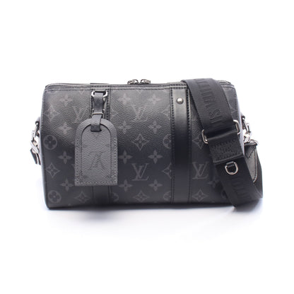 シティ キーポル モノグラムエクリプス リバース ショルダーバッグ PVC レザー ブラック グレー ルイヴィトン バッグ LOUIS VUITTON