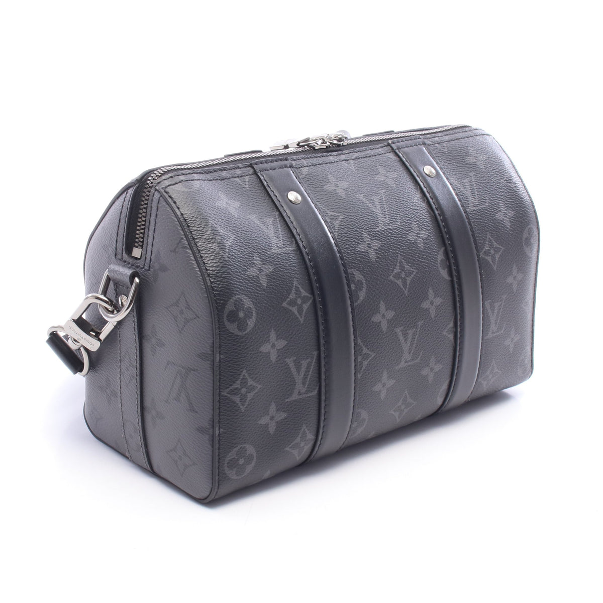 シティ キーポル モノグラムエクリプス リバース ショルダーバッグ PVC レザー ブラック グレー ルイヴィトン バッグ LOUIS VUITTON