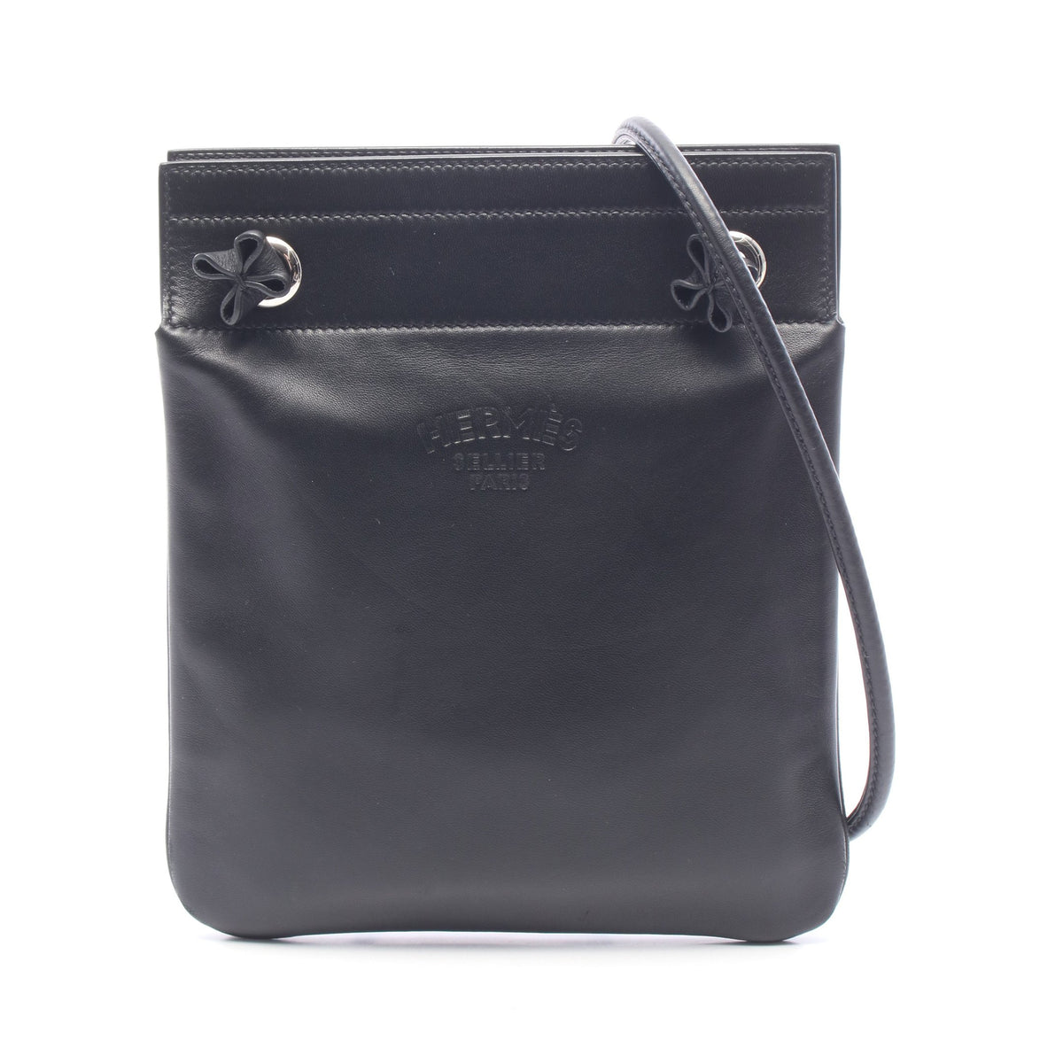 アリーヌ ミニ ショルダーバッグ ヴォースイフト ブラック シルバー金具 D刻印 エルメス バッグ HERMES