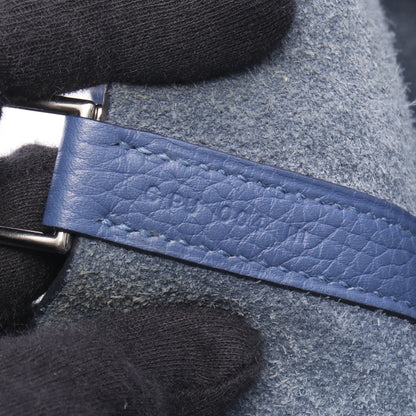 ピコタンロックPM ブルーブライトン ハンドバッグ トリヨンクレマンス ブルー シルバー金具 C刻印 エルメス バッグ HERMES