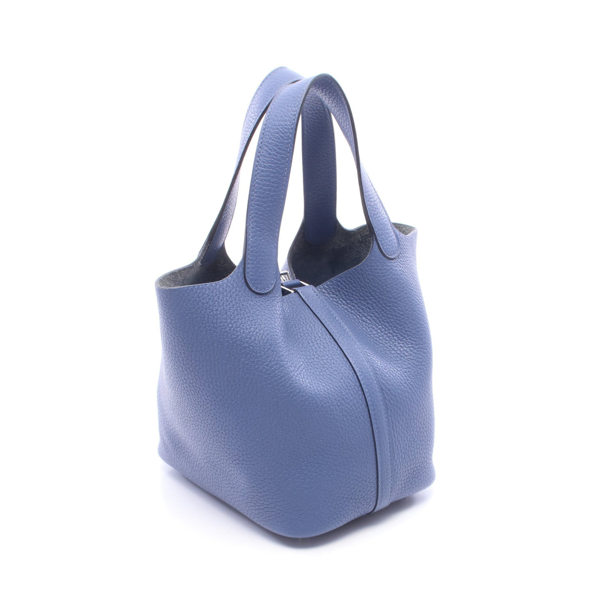 ピコタンロックPM ブルーブライトン ハンドバッグ トリヨンクレマンス ブルー シルバー金具 C刻印 エルメス バッグ HERMES