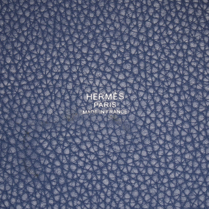 ピコタンロックPM ブルーブライトン ハンドバッグ トリヨンクレマンス ブルー シルバー金具 C刻印 エルメス バッグ HERMES