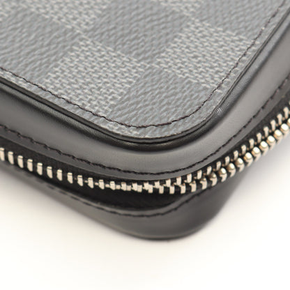 ジッピーXL ダミエグラフィット トラベルケース ラウンドファスナー長財布 PVC レザー ブラック ルイヴィトン 財布・小物 LOUIS VUITTON