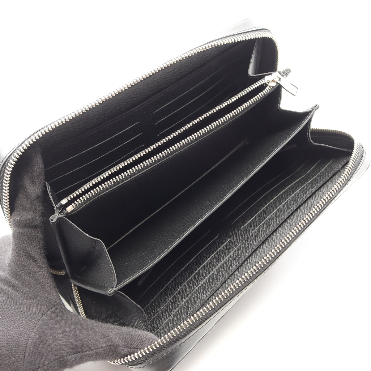 ジッピーXL ダミエグラフィット トラベルケース ラウンドファスナー長財布 PVC レザー ブラック ルイヴィトン 財布・小物 LOUIS VUITTON