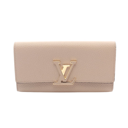 ポルトフォイユ カプシーヌ ガレ 二つ折り長財布 トリヨンレザー グレーベージュ ルイヴィトン 財布・小物 LOUIS VUITTON