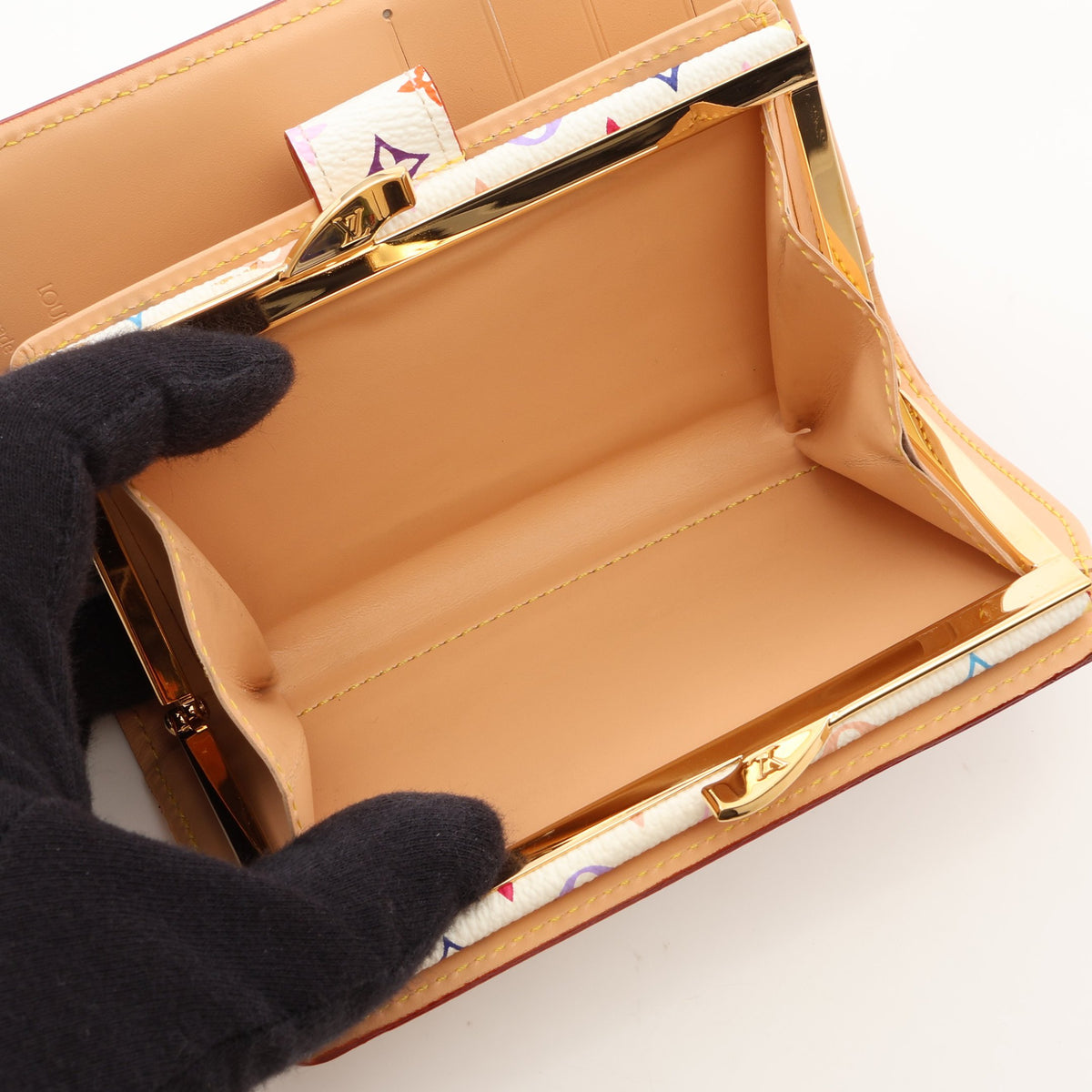 ポルト モネ ビエ ヴィエノワ モノグラムマルチカラー ブロン 二つ折り財布 PVC レザー ホワイト ルイヴィトン 財布・小物 LOUIS VUITTON