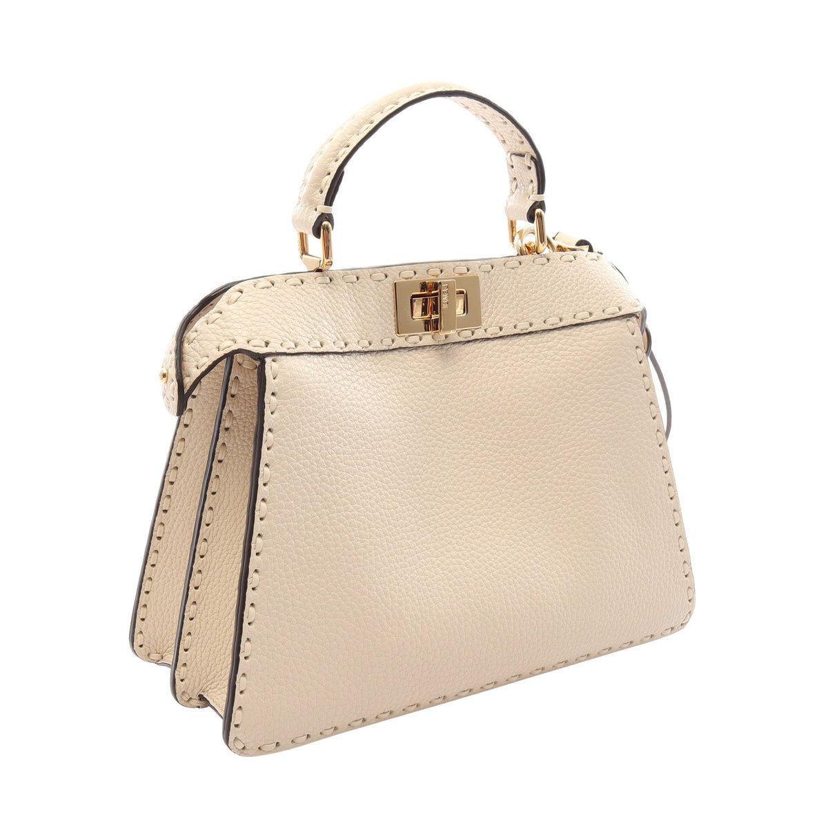 ピーカブー アイシーユー スモール セレリア ハンドバッグ レザー オフホワイト フェンディ バッグ FENDI