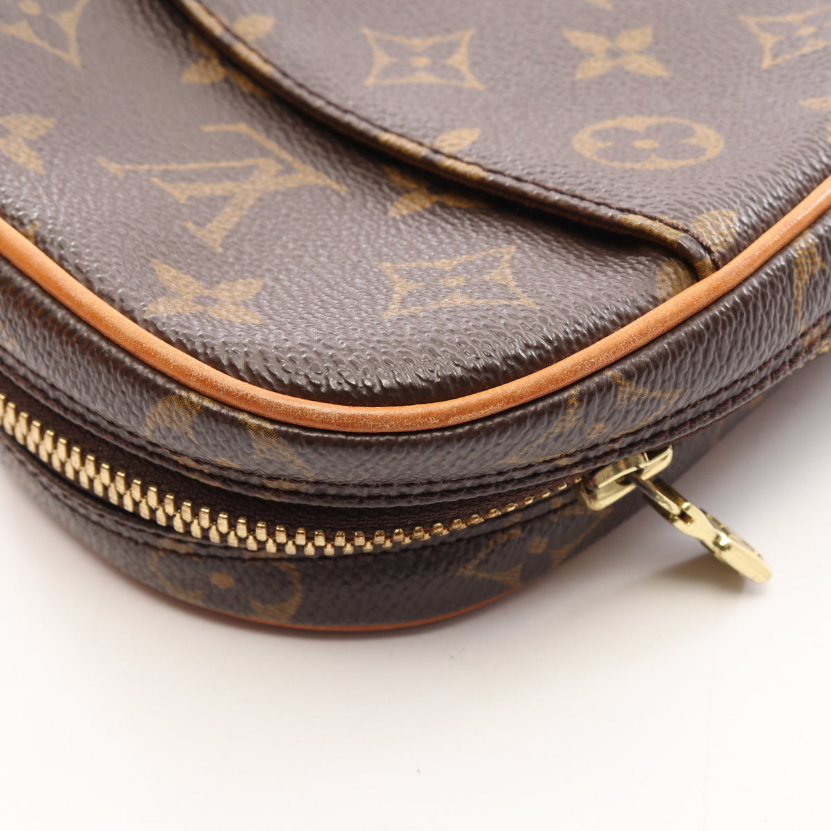 ポシェットガンジュ モノグラム ボディバッグ PVC レザー ブラウン ルイヴィトン バッグ LOUIS VUITTON
