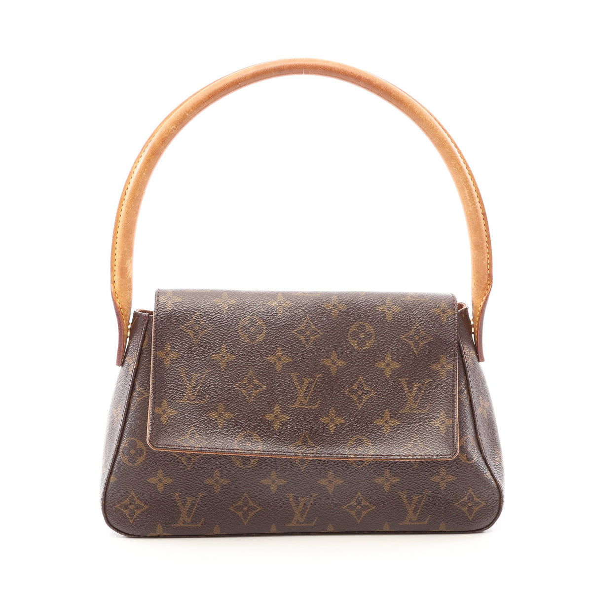 ミニルーピング モノグラム ハンドバッグ PVC レザー ブラウン ルイヴィトン バッグ LOUIS VUITTON