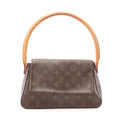 ミニルーピング モノグラム ハンドバッグ PVC レザー ブラウン ルイヴィトン バッグ LOUIS VUITTON