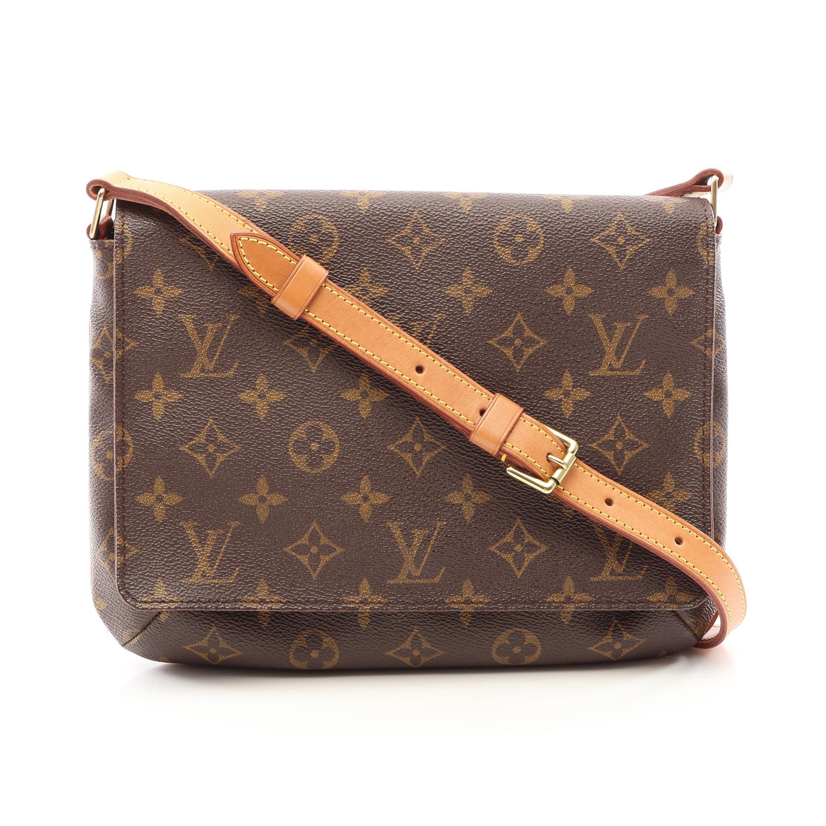 ミュゼットタンゴ ショートストラップ モノグラム ショルダーバッグ PVC レザー ブラウン ルイヴィトン バッグ LOUIS VUITTON