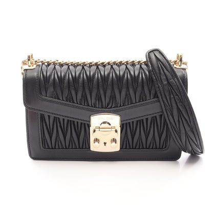 MATELASSE マテラッセ チェーンショルダーバッグ レザー ブラック ミュウミュウ バッグ miu miu