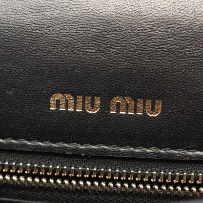MATELASSE マテラッセ チェーンショルダーバッグ レザー ブラック ミュウミュウ バッグ miu miu