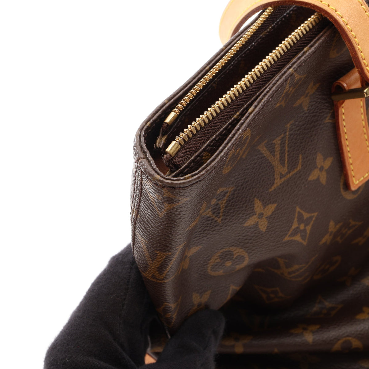 カバメゾ モノグラム ショルダーバッグ トートバッグ PVC レザー ブラウン ルイヴィトン バッグ LOUIS VUITTON
